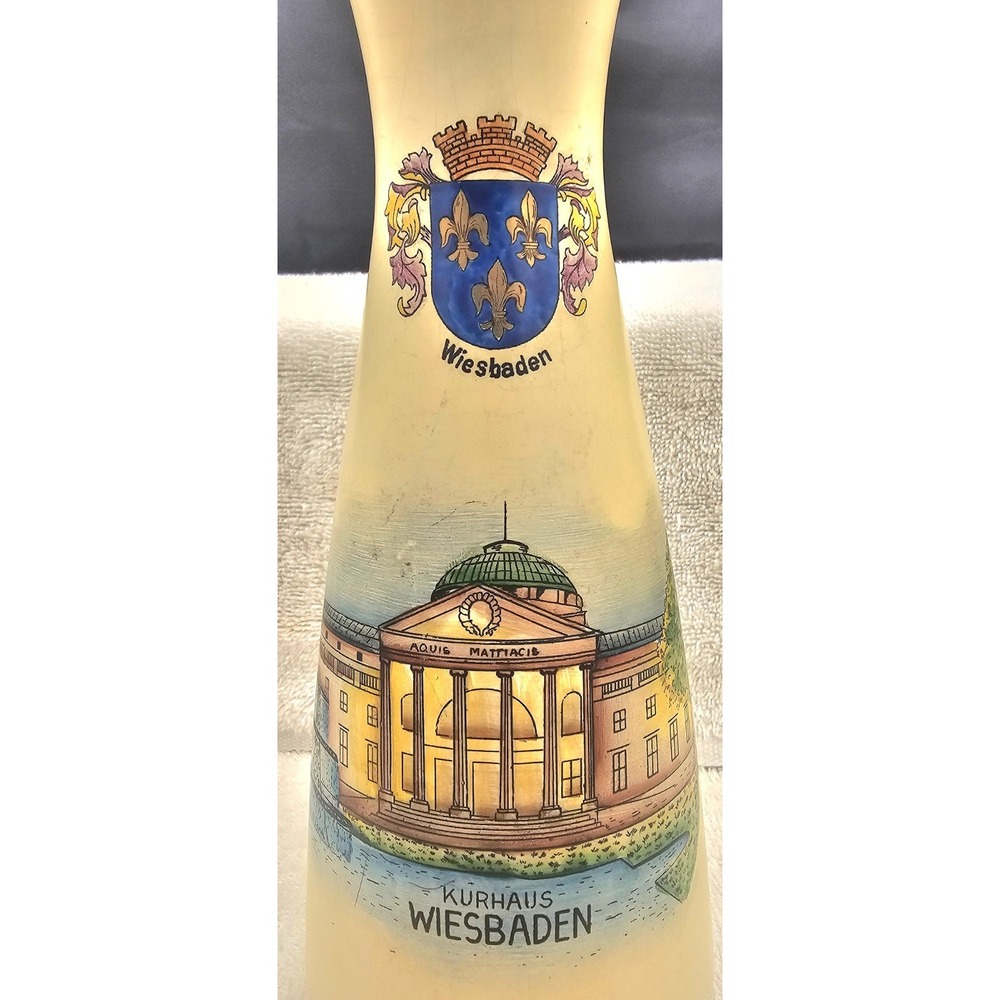 Vintage German Bavarian Porcelain Bud Vase-Image Of Kurhaus‎ Wiesbaden - Picture 2 of 7